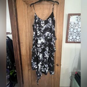 Marc Bouwer floral wedding guest  dress